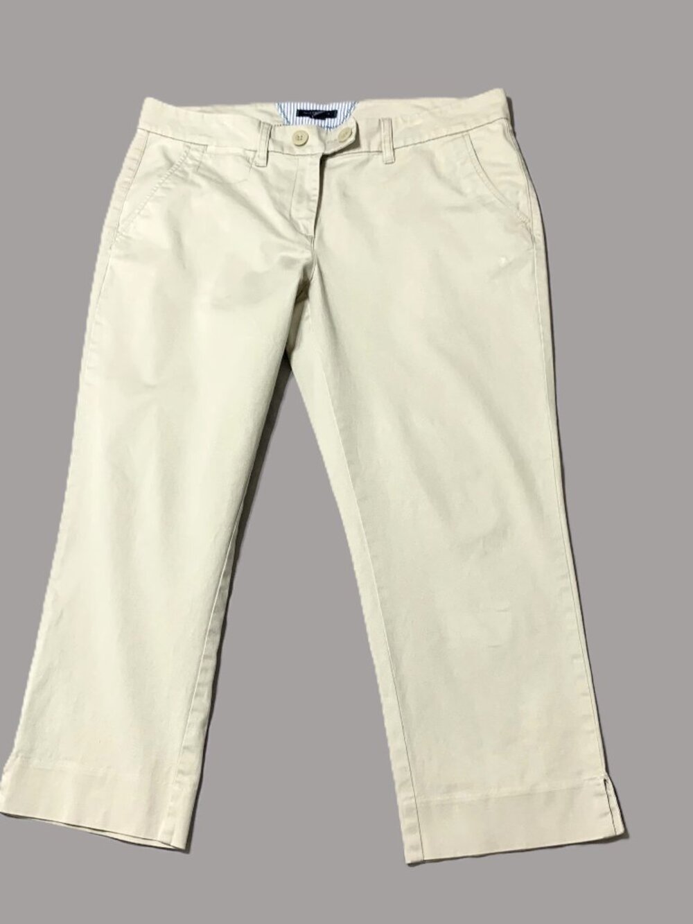 Tommy Hilfiger Khakis/Chinos Beige Women Ankle/Capri. Slit Hem. 2 Front Pockets